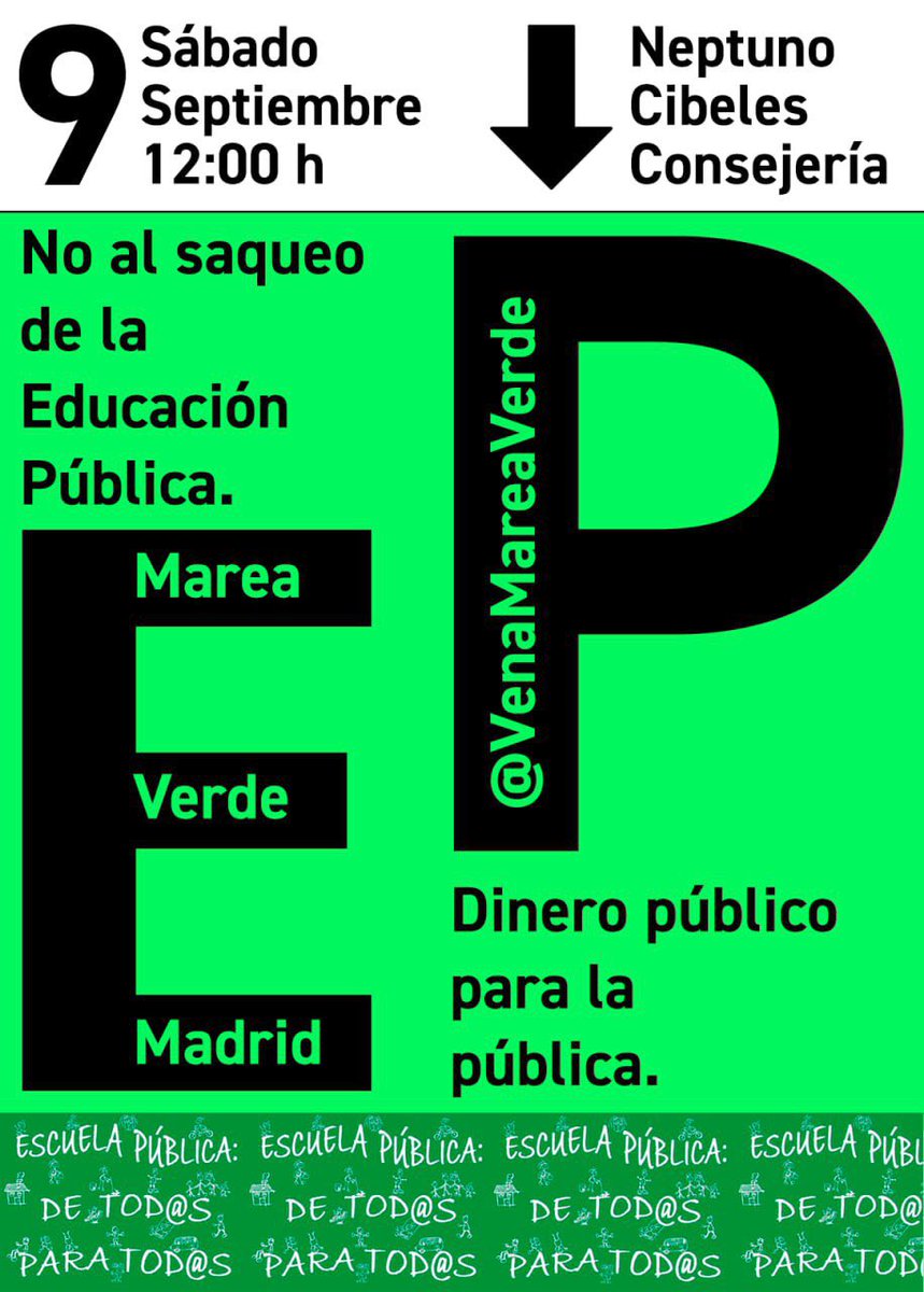 Marea Verde Madrid ¡#MatricúlateEnLaPública! tweet media