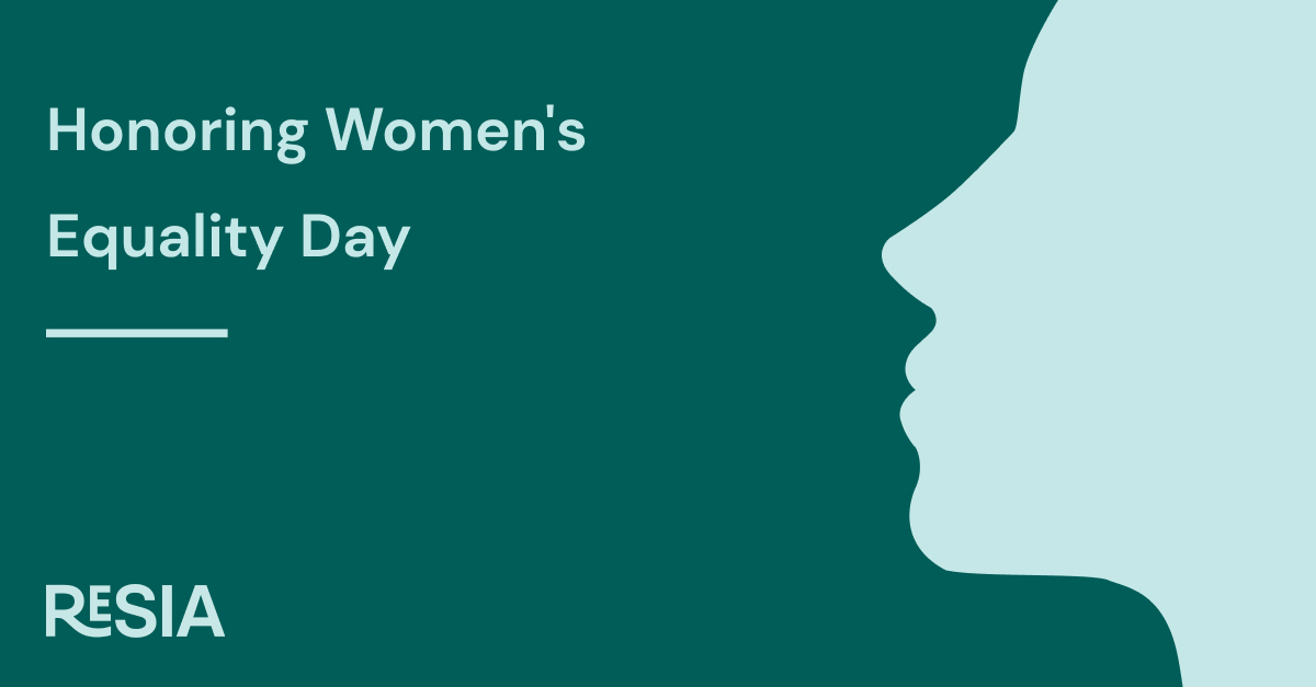 This Women's Equality Day, Resia celebrates the invaluable contributions of women in business worldwide. Let's honor their impact beyond our company, recognizing their leadership, innovation, and dedication. #womensequalityday #valueinbusiness #womeninleadership