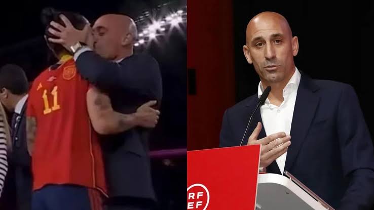 #FIFA's Disciplinary Committee has provisionally suspended #Spanishfootball federation (RFEF) head Luis #Rubiales for 90 days, it said, amid uproar after he grabbed player #JenniHermoso's head and kissed her on the lips after Spain's victory at the Women's #WorldCup2023