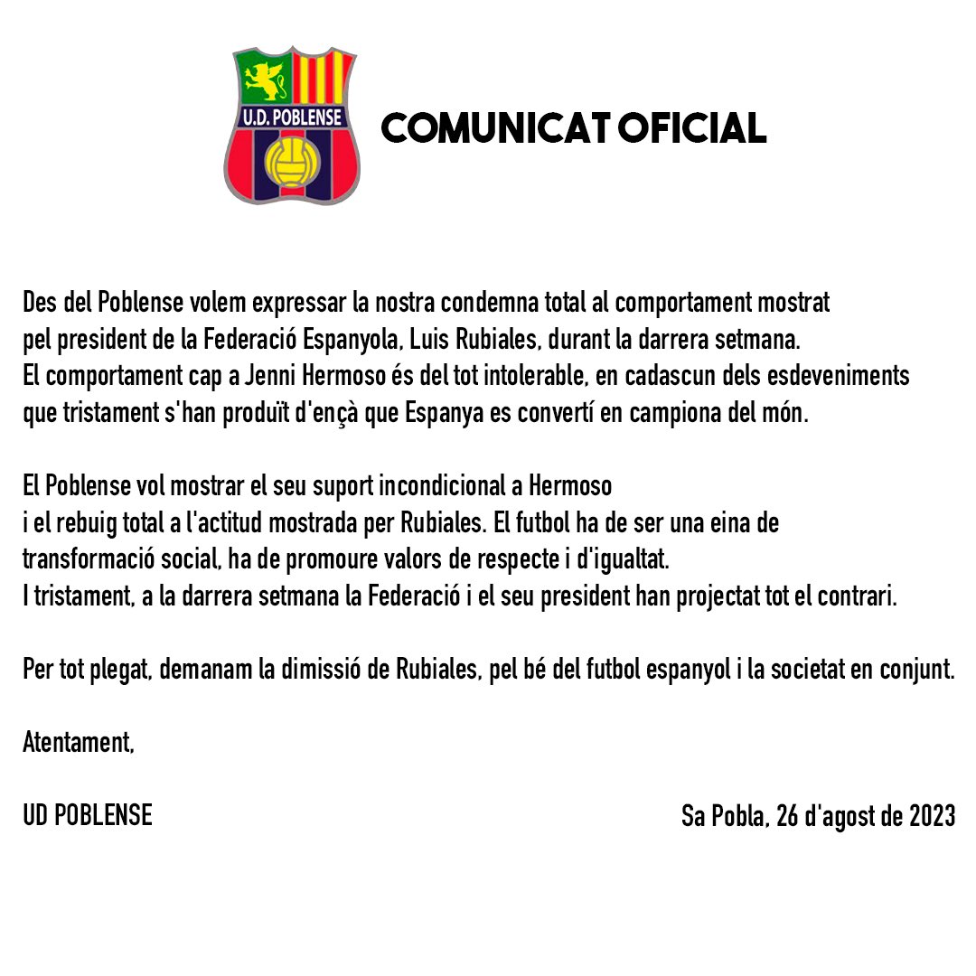 DamiaRamos's tweet photo. RT @udpoblense: Comunicat oficial. https://t.co/KRsO7dBzmL