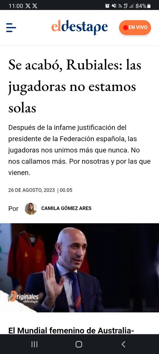 BocaFutFemenino's tweet photo. "Se acabó, Rubiales: Las jugadoras no estamos solas" 

@CamuGomezAres en @eldestapeweb 👉🏻 https://t.co/UrsiIoG0JM https://t.co/NOSC0d55Mi