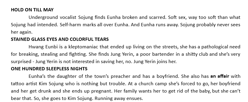 FallenSeomie's tweet photo. was going through my old docs and found ideas for *messed up* gfriend fics based on one of my favorite albums, man, the nostalgia. i think i was in college when i wrote these and i was going through it. im sad i didnt write them https://t.co/MrJYTH6JjJ