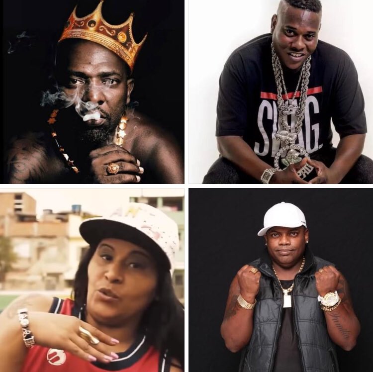 Nos últimos anos, perdemos os pioneiros do Funk Brasileiro 
MC Catra, MC Sapão, MC Kátia e MC Marcinho 🖤