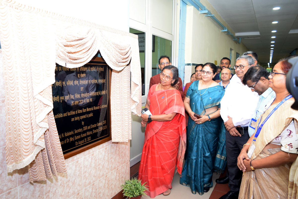 official_cgcri's tweet photo. The Atma Ram Memorial Archives and Museum was opened to public by Dr N. Kalaiselvi, DG CSIR in presence of Dr. Suman Kumari Mishra, Director, CSIR-CGCRI and other dignitaries on August 26, 2023. @CSIR_IND https://t.co/F5yhqC3A0u