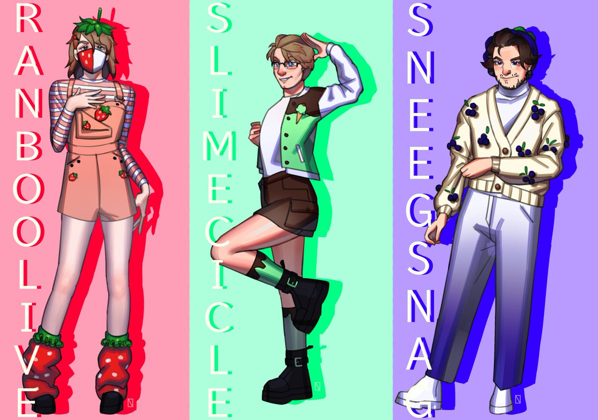 strawberry, mint, or blueberry?

[rts appreciated] #ranboo #ranboofanart #slimecicle #slimeciclefanart #sneegsnag #sneegsnagfanart #rgbtrio