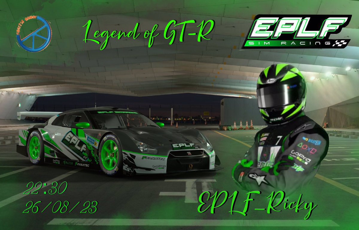Hoy nuestro piloto <a href="/EPLF_Ricky/">EPLF Ricky</a> llevará el Nissan GT-R GT500 08’ por Deep Forest en la prequaly “Legend of GT-R” organizado por <a href="/cgcr218/">Carlos Ramírez</a>.

Os esperamos a las 22:30 en twitch.tv/cgcr218

#EPLFPOWER #NeverGiveUp #SOMOSEPLF