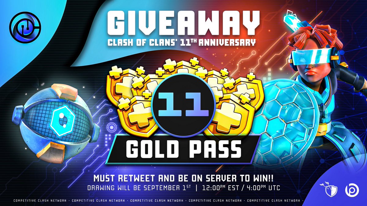 𝟏𝟏𝐭𝐡 𝐀𝐧𝐧𝐢𝐯𝐞𝐫𝐬𝐚𝐫𝐲 🥳

🎁 Let’s make this milestone special by spreading the joy within our community!

Rules 📝
🔁 RT
✅ Join us on our server at discord.gg/clash-network

⏰ TIME September 1st ⚡️

#11thClashiversary