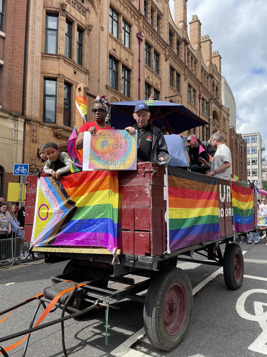 amnestymanc's tweet image. #ManchesterPride great to walk again @ManchesterPride parade. Especially as there was a steam engine in front of us.