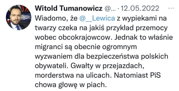 KorolukM's tweet photo. 1. Morderstwo na Nowym Świecie. Morderstwa dokonali trzej Polacy, z czego jeden miał tatuaż Jezuska na piersi.

Tumanowicz jednak oskarżał o to obcokrajowców. https://t.co/JXP2CR0o3q
