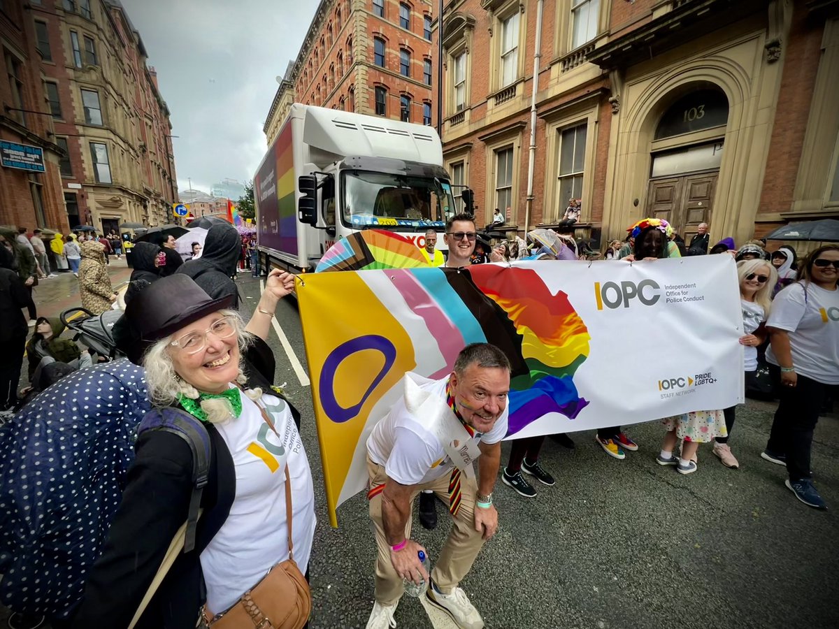 policeconduct's tweet image. We’ve had a great day today at the @ManchesterPride parade! The IOPC is committed to serving all of our diverse communities and are proud to support LGBTQ+ people. 🏳️‍🌈🏳️‍⚧️ #ManchesterPride
