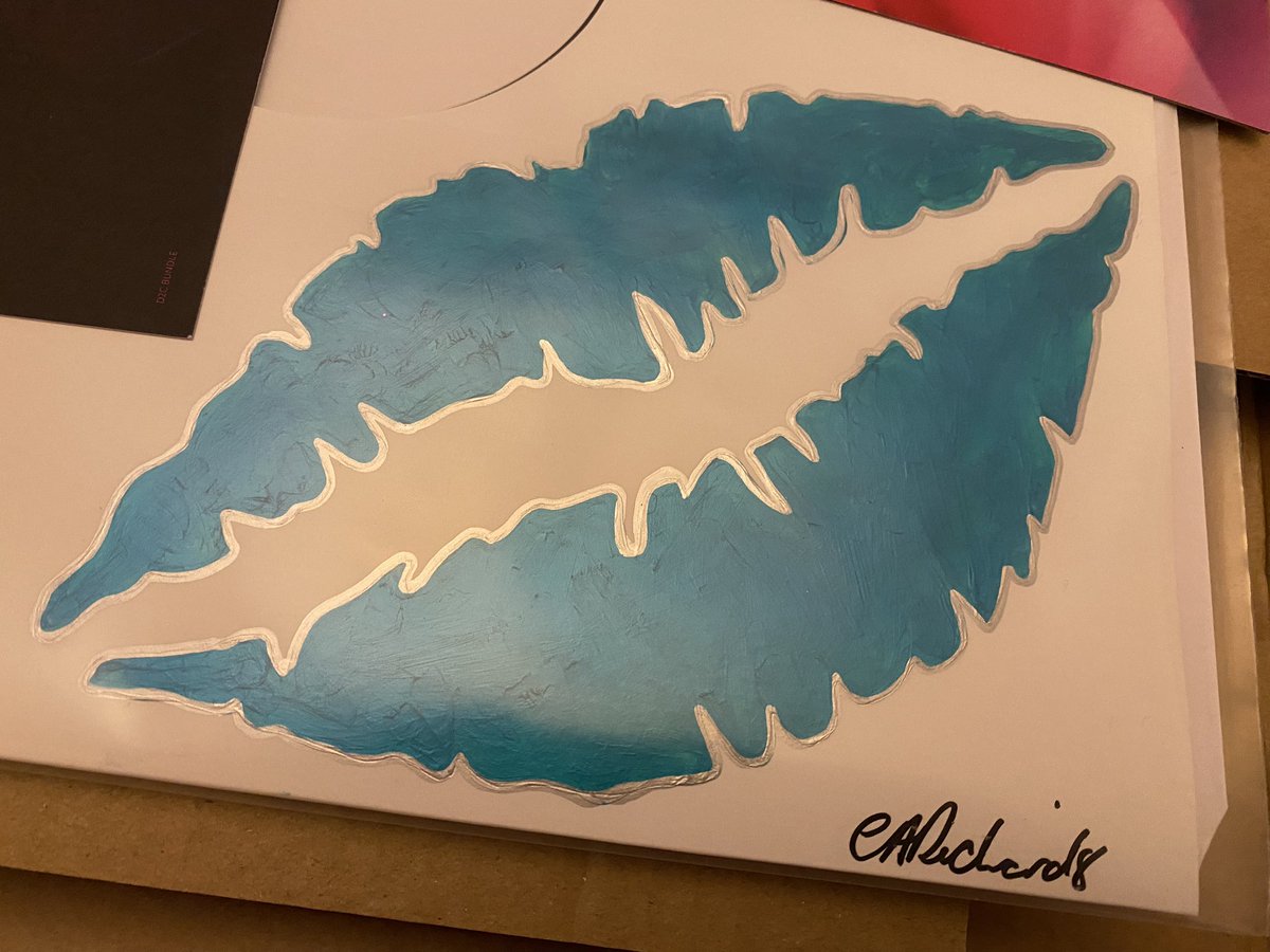 Absolutely buzzing with my stunning <a href="/_ClaireRichards/">Claire Richards</a> signed items but especially the lovely, unique artwork from Claire on my vinyl. Fingers crossed for a number one this week. Love the album. #euphoria