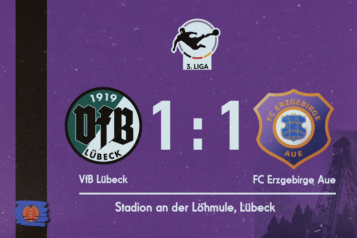 FT!

Aue remain unbeaten after a hard fought point in Lübeck.

#3Liga #Aue #VFBAUE