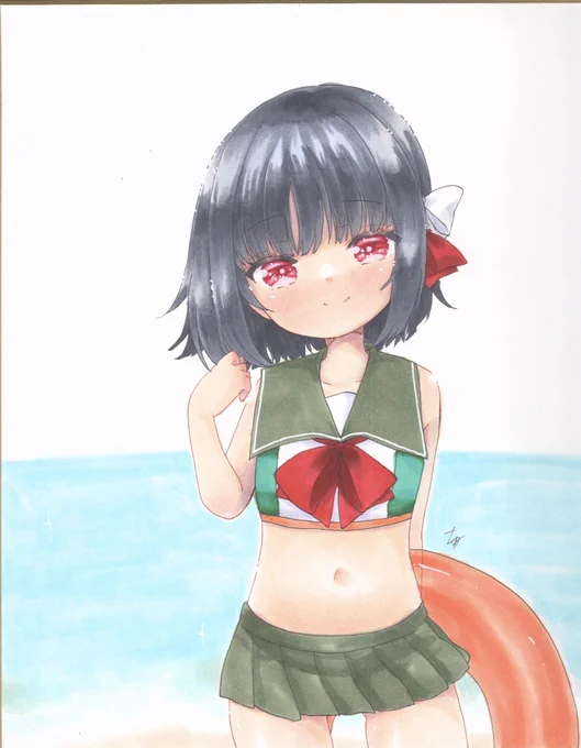 水着海防艦〜浮き輪に乗ってプカプカするのもいいよね 