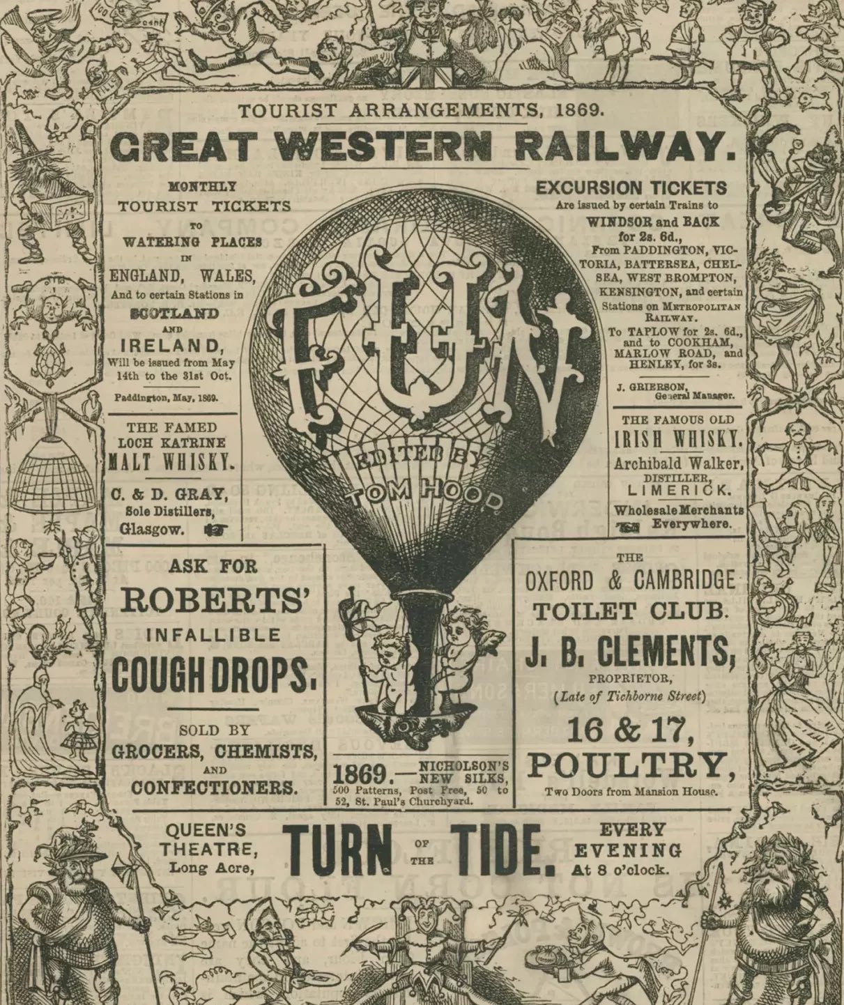 Victorian graphic design poster