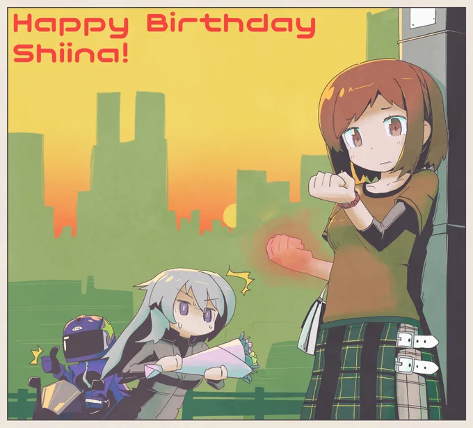 過去絵になっちゃうけどコロちゃんはぴば!(後で別に描くかも) #州天頃椎奈生誕祭 #アリスギア 