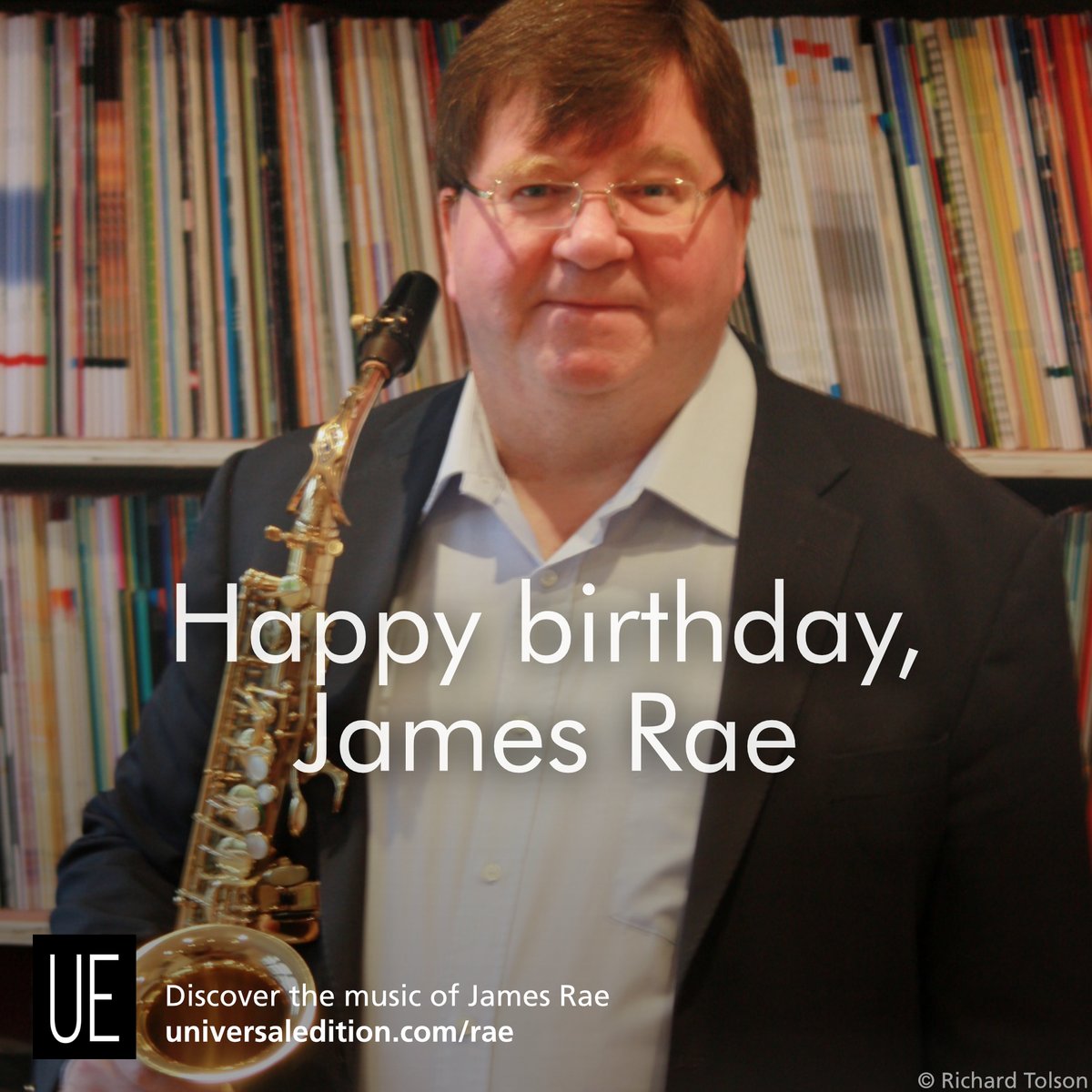 uemusic's tweet photo. Happy Birthday, James Rae!
James Rae was born on Tyneside in 1957. He studied clarinet, bass clarinet, piano and composition at the Guildhall School of Music and Drama from 1975-79.
#universaledition #ue #jamesrae https://t.co/3r30dIwyUE