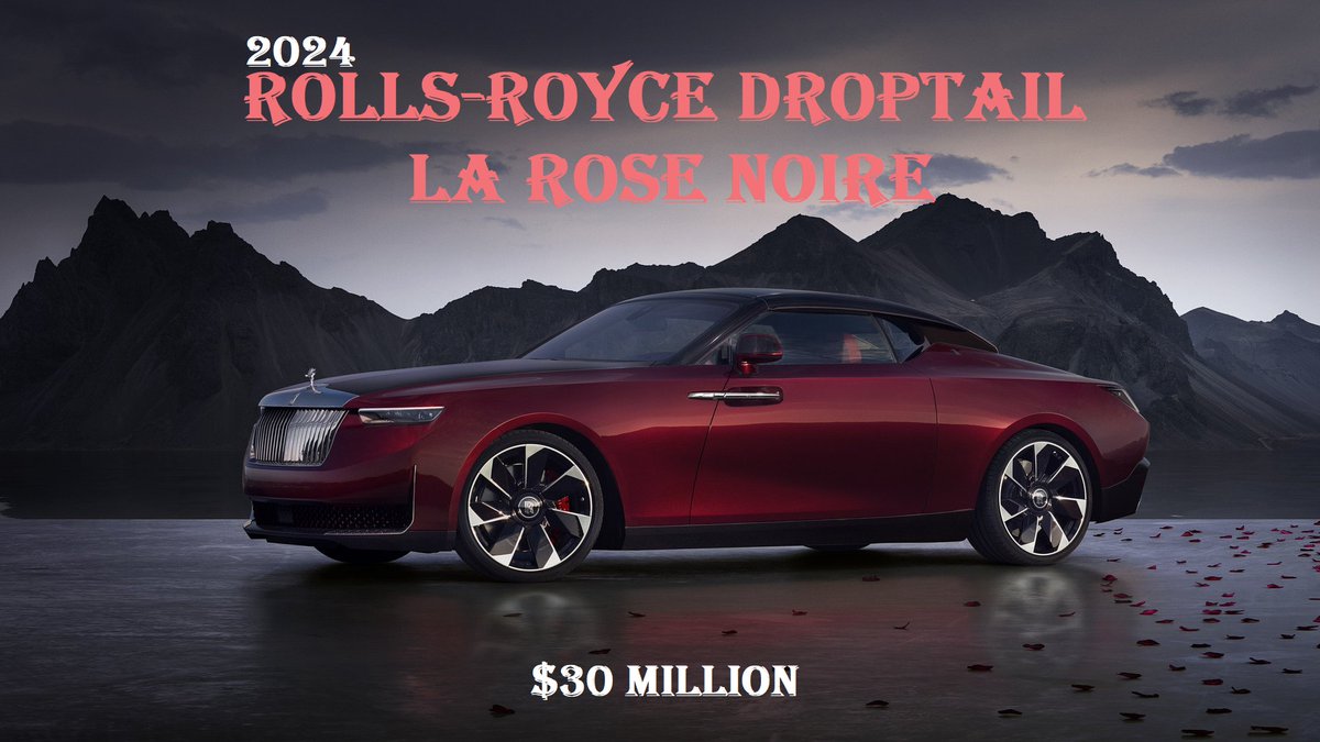 topspeed369's tweet photo. 2024 Rolls-Royce Droptail La Rose Noire 🤞 One of Four Unique Cars, Priced at $30 Million !!!...
Watch it on YouTube: https://t.co/ynjVRMVTBw
#RollsRoyceDroptail #Droptail #DroptailLaRoseNoire #LuxuryCars #RollsRoyceCoachbuild #BespokeIsRollsRoyce https://t.co/e56iDqNbPZ
