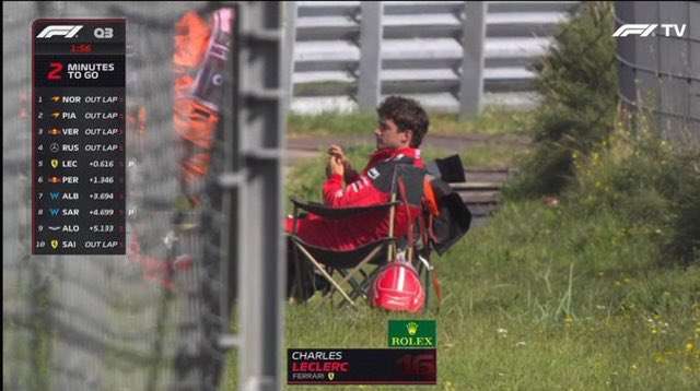 choflyers's tweet photo. O Leclerc parece eu quando no outro dia amuei porque comprei uma melancia que estava podre 😬 https://t.co/Gs1dOIhLe2