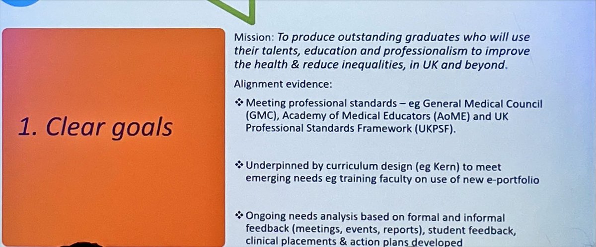 AndrewOngML's tweet photo. “Success is not a destination but a journey”

Learning much from @MedEdLeeds in #ICFDHP2023 #AMEE2023 &amp; the work they’ve done to receive the ASPIRE award 

The award itself is not as impt as understanding the criteria as building blocks for excellence in our own programs #MedEd https://t.co/JgnsaPIKKv