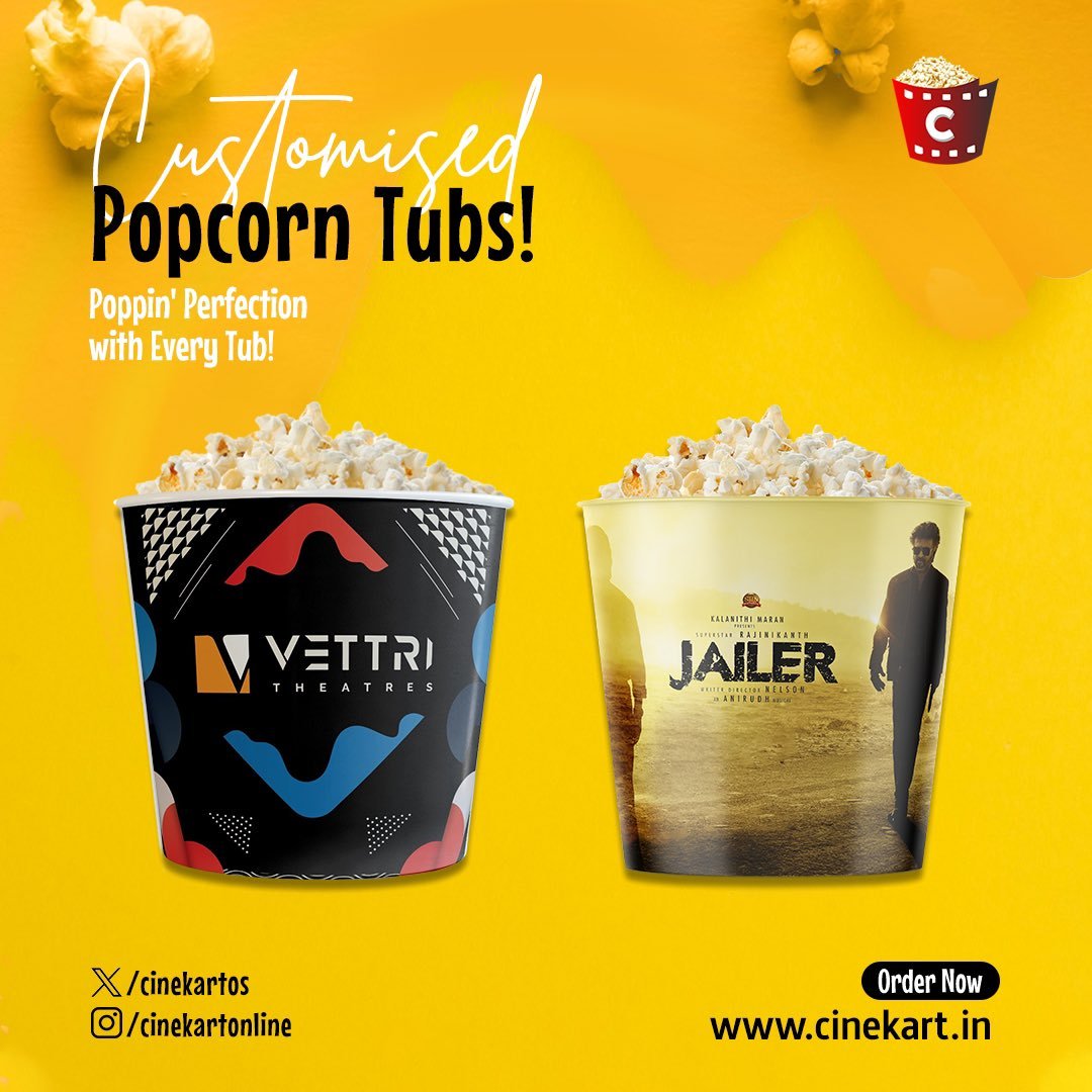 siddhu_viva's tweet photo. #PopCorn Tubs ~ Premium Food Grade Quality Packaging for #Theatres / #Cinemas / #Multiplex

📽️Standard &amp; Custom (Theatre Logo &amp; Theme) designs

📽️Capacity : 130gms &amp; 220gms

📽️Orders ➡️ https://t.co/E9DNgeyVJu

#PopCornTubs #PopCornBox #CineKart #CineMinds https://t.co/J4Of2yOSfH