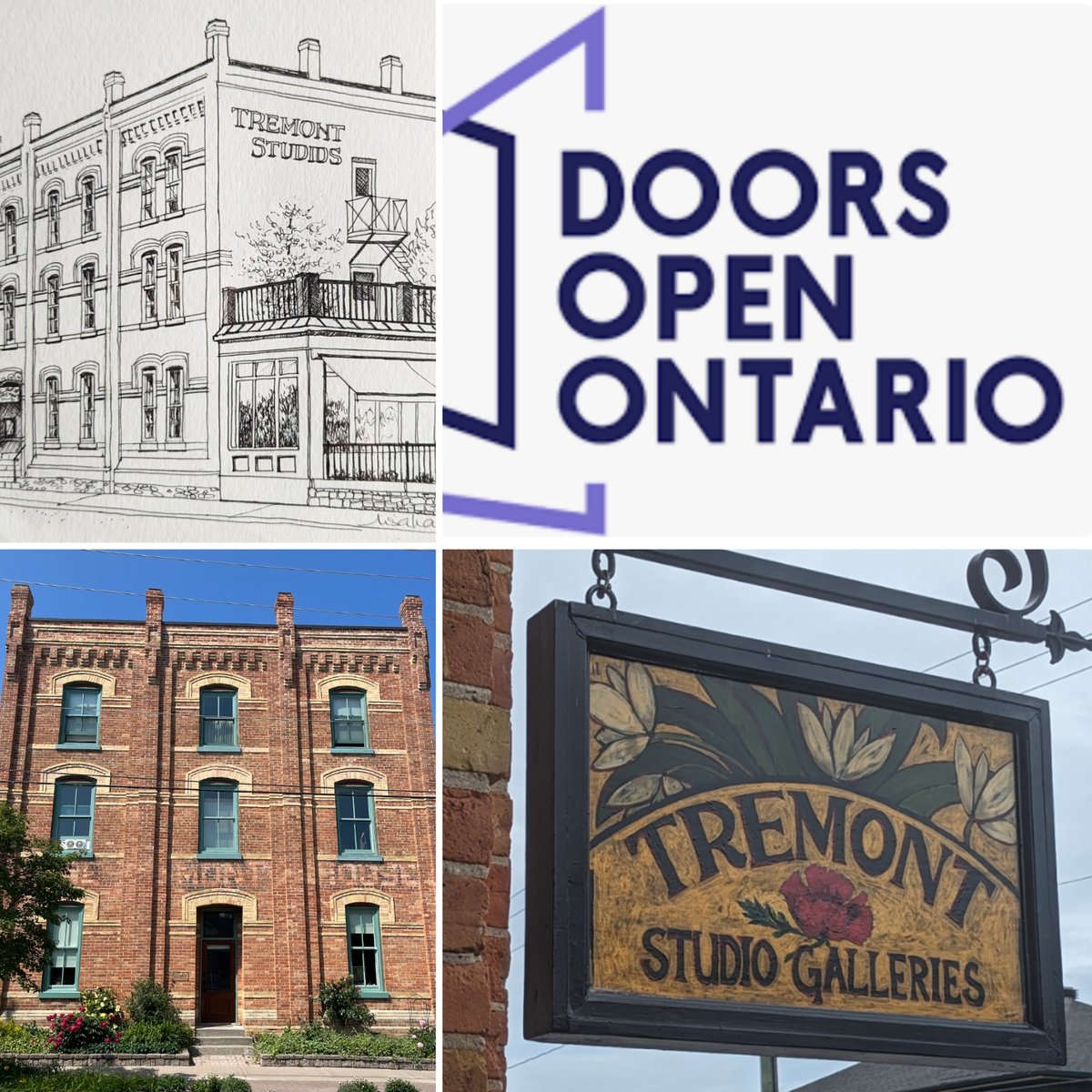 the_tremont's tweet photo. Doors Open Ontario today and tomorrow at the Tremont! 10 to 4. Come and visit the artists and stay for brunch at Poppy's French Bistro. Check out the five other great sites open in the area today.

@simcoecountyTSC https://t.co/e98GJmbqfA