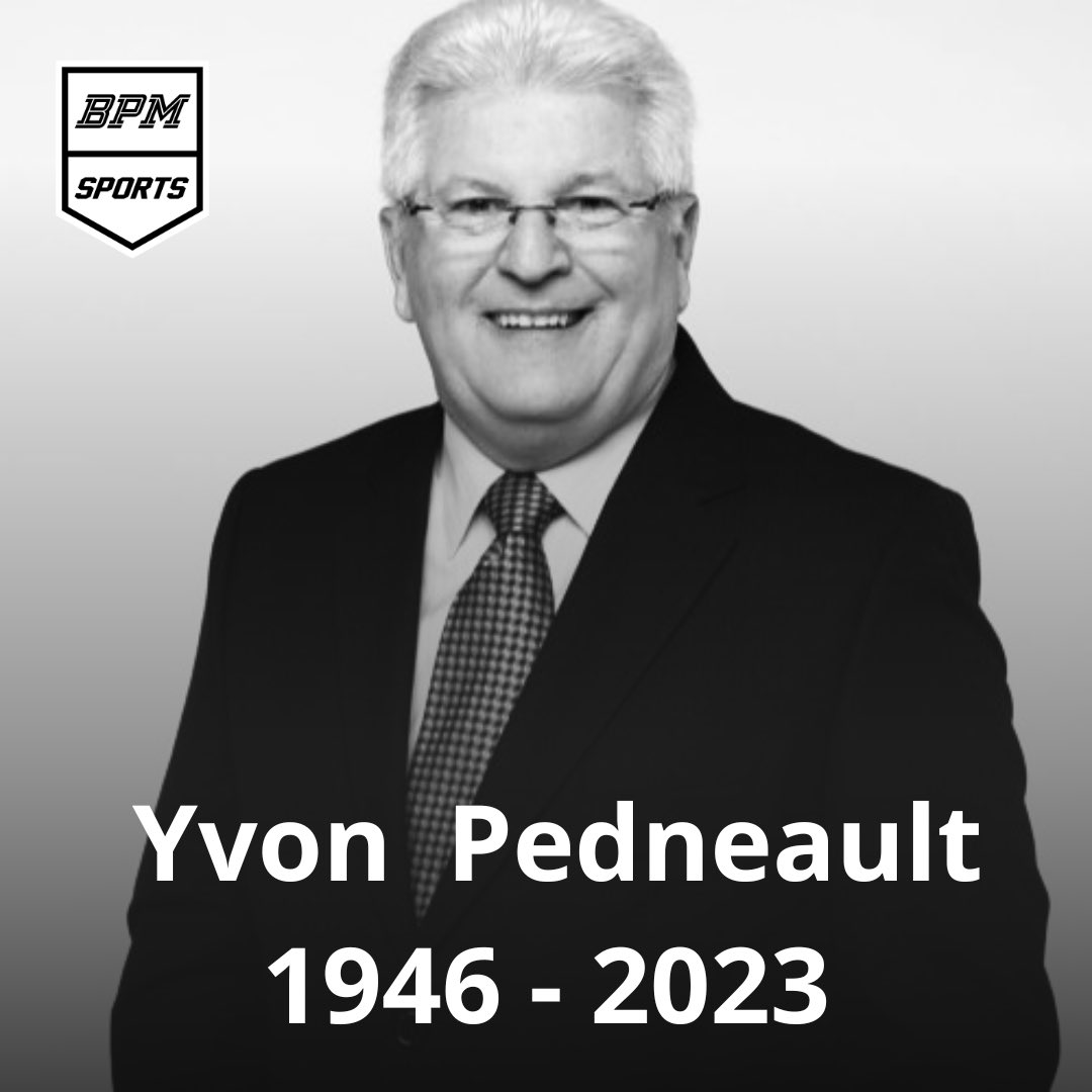 BPM Sports est en deuil. Un membre de notre famille vient de nous quitté. Yvon Pedneault est décédé à l'age de 77 ans. Yvon a captivé des générations. Nous offrons nos plus sincères condoléances à sa famille et ses amis. Nous lui rendrons hommage, en ondes, tout la journée lundi.