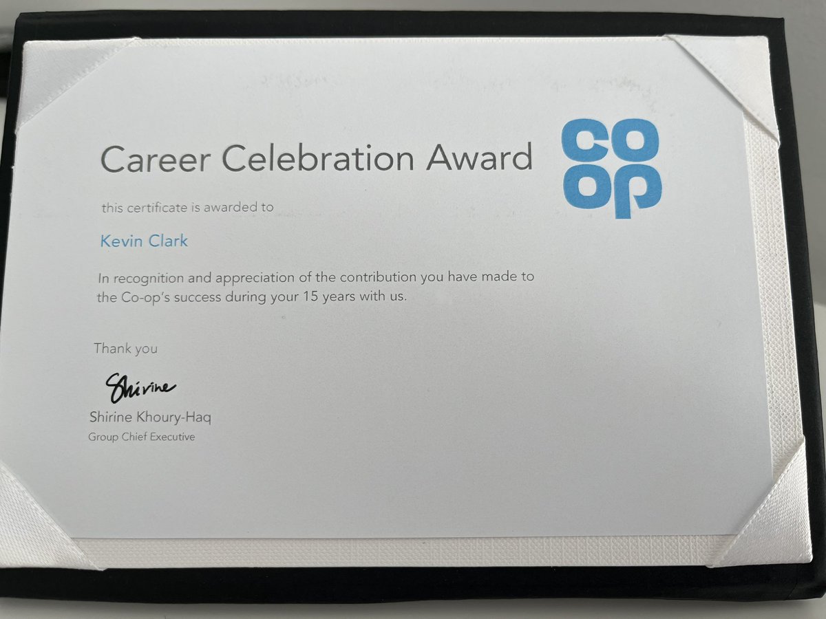 15 years in September. Had some fantastic career support from a lot of people in that time. Different roles and responsibilities. From 16hrs a week while at school uni, to team manager, store manager and now facilities management business partner. #squigglycareer