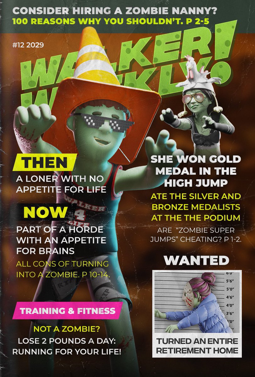 walkerworld_'s tweet photo. ☀Hello Walkers
Believe it or not, we found another Walker Weekly gossip magazine cover lying around on the post apocalyptic streets of Walker City. 🌆
Seems this one is a Zombie Special!
🧟♀️🧟🧟♂️
#WalkerWorld #gaming #LoreContent #Walkers #ExploreWalker #GossipWalker https://t.co/eGRVbrc8oo