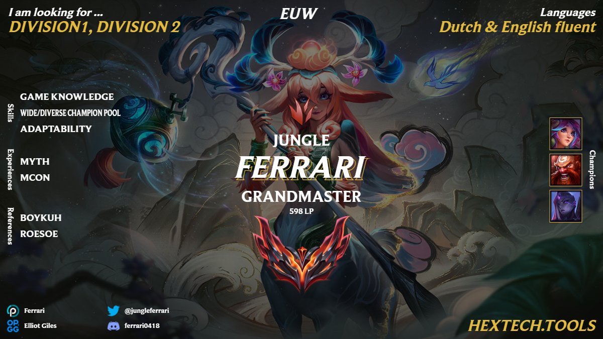 JungleFerrari's tweet image. Very motivated to show people what I've got. 

Open for anything division 1/2 related.