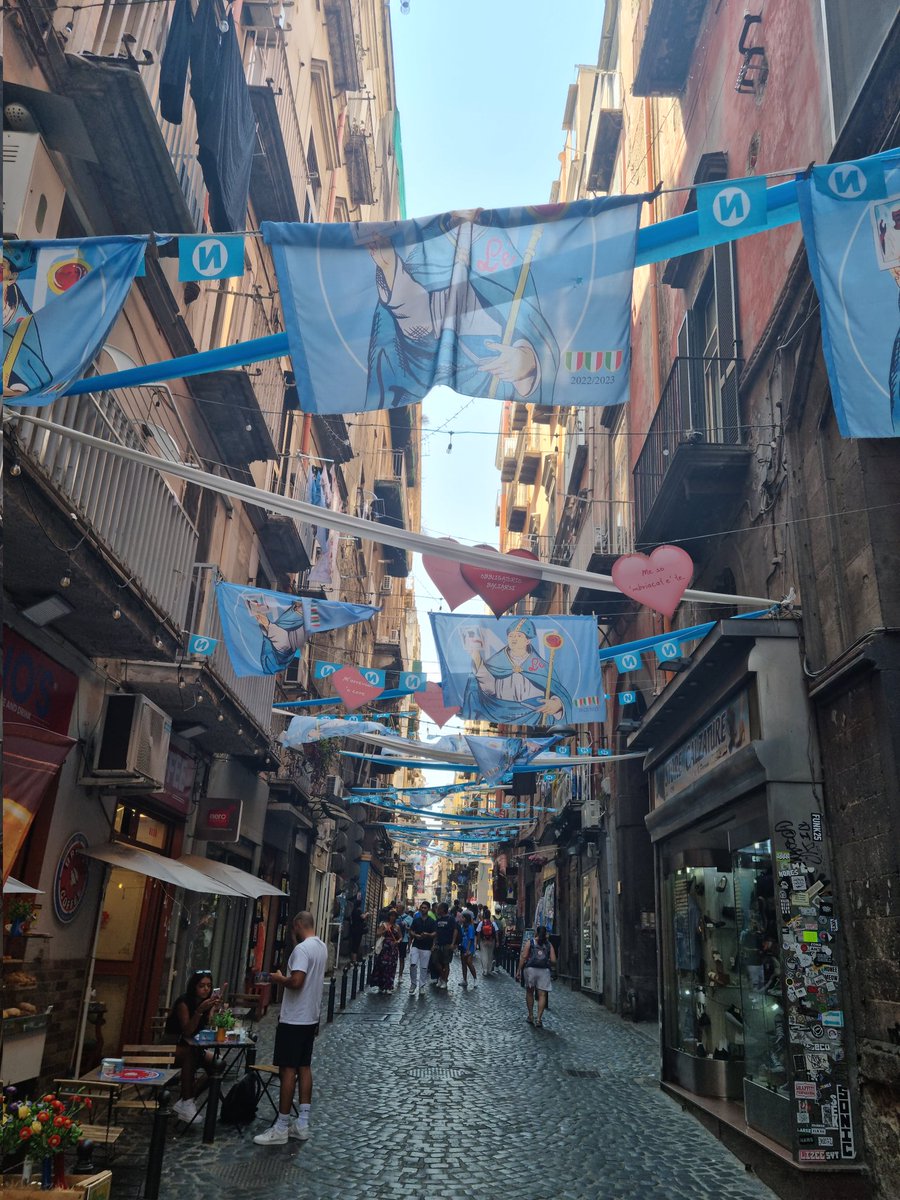 Naples today, forgot what a crazy place it is. Still showing their celebrations for Napoli winning Serie A #Napoli #SerieA