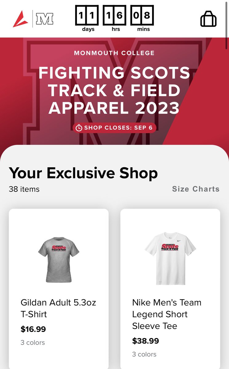 The @ScotsTFXC track and field team store is open until Sep 6. Tons of options to get some gear and support the Scots! #RollScots Link: bsnteamsports.com/shop/MONTF6833