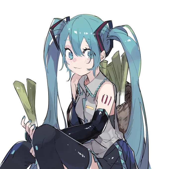 ネギ好き娘ミクさん