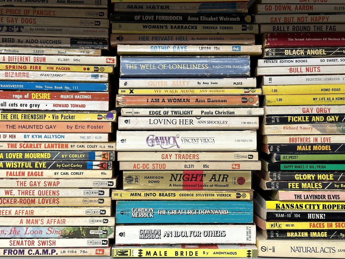 I am officially starting a research project on queer pulp. I don’t know what form it will take or how many decades I’ll be working on it, but it’s time to start something. I have a recurring appointment at the Kinsey to go through 108 boxes of smut and that’s only the beginning!