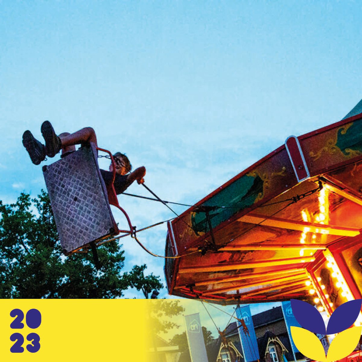Zwieren, draaien, touwtje trekken of botsen 🎡🎭️🎟️🔫🪅🎯Het hele Diekdaegenweekend vermaak je je opperbest op de enige echte Diekdaegenkermis op het Van Dedemplein. 
#diekdaegen #2023 #dirtythirty #festival #festivalsalland #onderdompelen