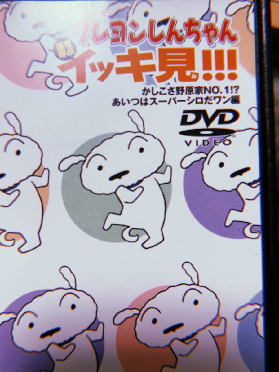 クレしんイッキ見DVD、サブタイもパッケージデザインもシロ激推しだからシロ回が収録されてるかと思ったら全くそんなことはなくて笑った。 