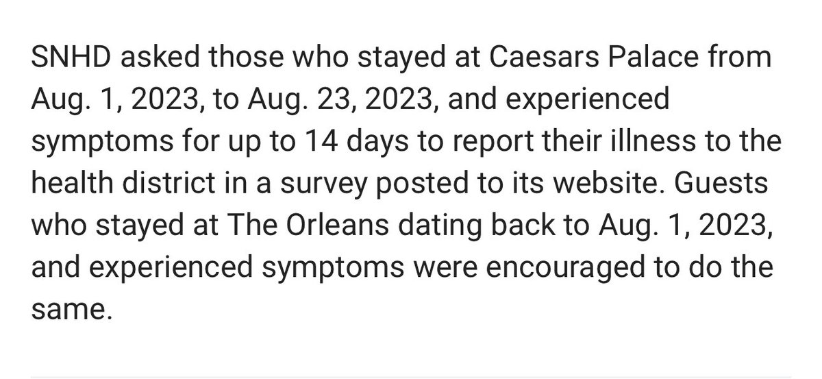 Did you stay at Caesars for DEFCON?

Please be aware there was a Legionnaires Disease outbreak during your stay