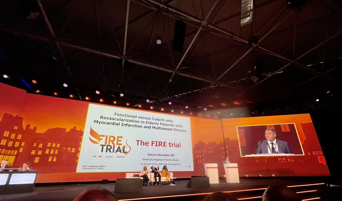 Amsterdam auditorium is on #FIRE 🔥 
#FIRETrial #ESC2023 <a href="/escardio/">European Society of Cardiology</a> #Ferrara

▶️ Now on <a href="/NEJM/">NEJM</a>