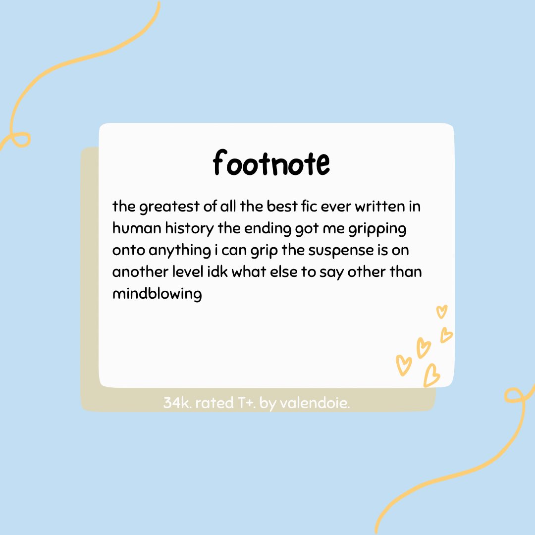 zhongchenlefest's tweet photo. FOOTNOTE, by valendoie (@vampyoit) ✨
🔗 https://t.co/v6VufmzrYK https://t.co/OHIQkD6OJt