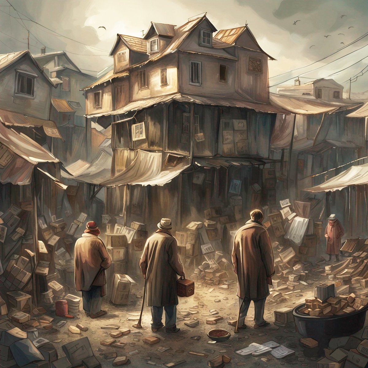 The Silent Depression 🙈🙉🙊
#art #aiart #depression #inflation #economic