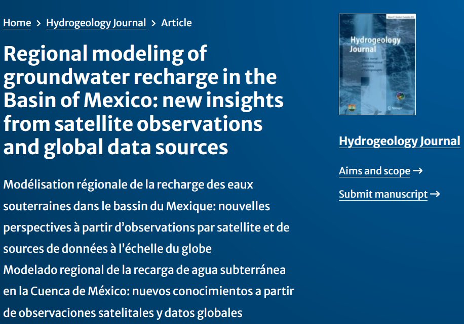 zaul_arciniega's tweet photo. Our open-access paper "Regional modeling of groundwater recharge in the Basin of Mexico..." was finally published in @SpringerNature.
Look how climatological forcings affect groundwater recharge estimations under topography gradients and complex geology.

https://t.co/T5NVni2sRx https://t.co/LcmepxuUJe