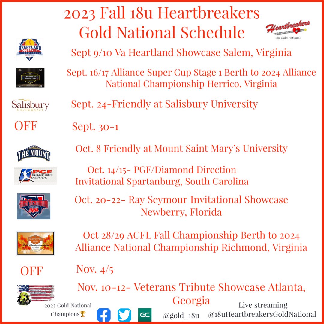 gold_18u's tweet photo. Excited to see this talented group compete this fall💪 💔If you have any questions feel free to reach out to Earl Edwards (Coach/Recruiting Coordinator) https://t.co/wYiYnYZRn9