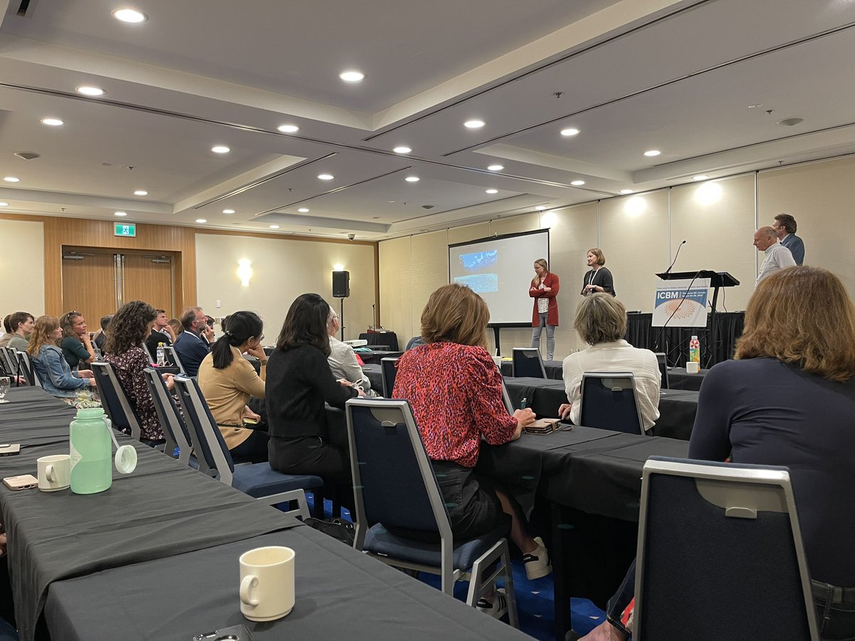 ChiaraG__'s tweet photo. Full house for the ‘Contemporary Illustrations of Nocebo &amp; Placebo Processes’ symposium this morning 💊 Great discussion on whether (&amp; how) we need to rebrand nocebo/placebo effects 🤷‍♀️ #ICBM2023 @AliaCrum @KateMacKrill @KeithPetrie #MarcEdwards https://t.co/1r78IyLRWL