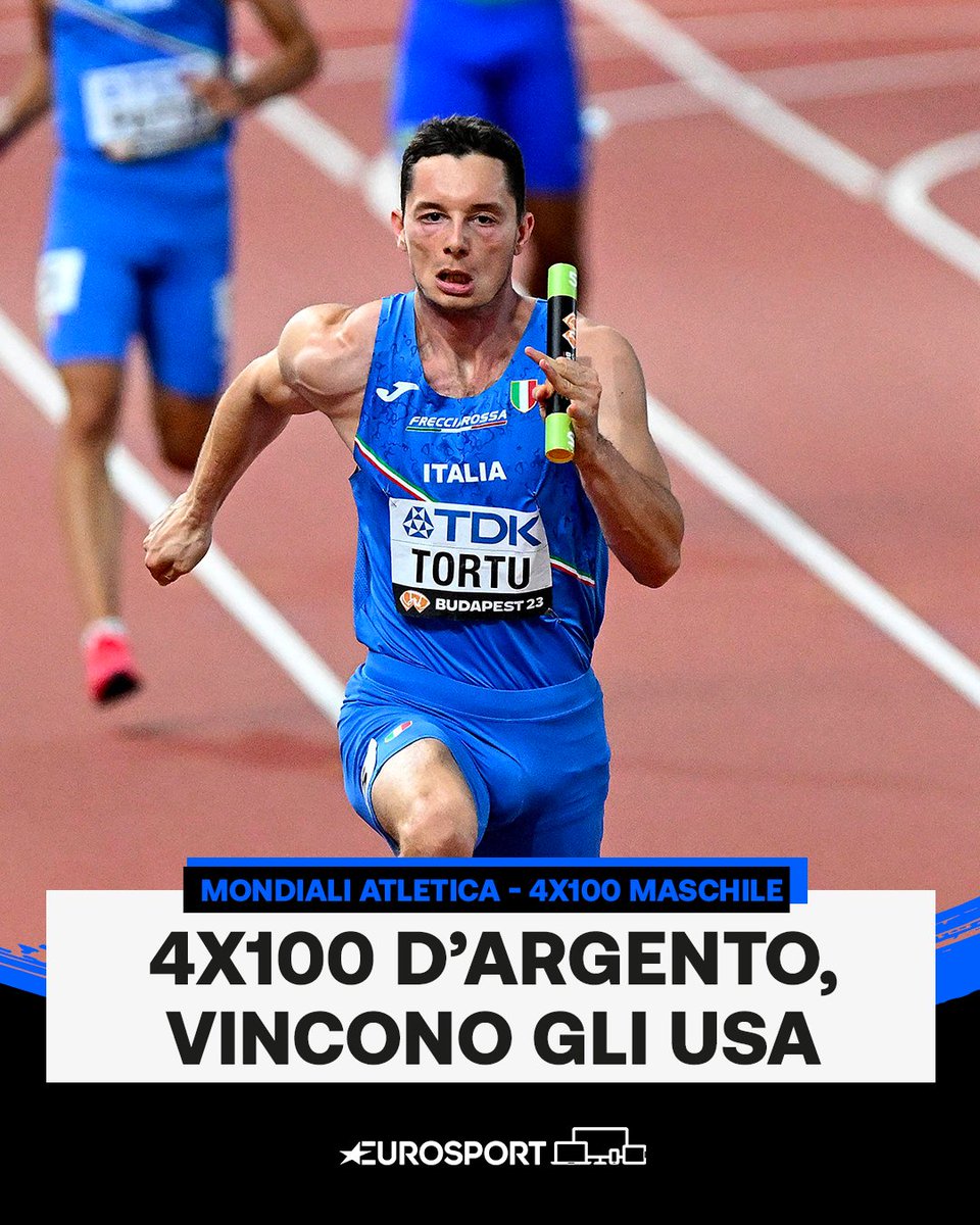 🇮🇹🥈 ARGENTO MONDIALEEEEEE 🥈🇮🇹

Rigali, Jacobs, Patta e Tortu vincono l’argento nella 4x100, che emozioneeeee!!!!

#WorldAthleticsChamps #Atletica
