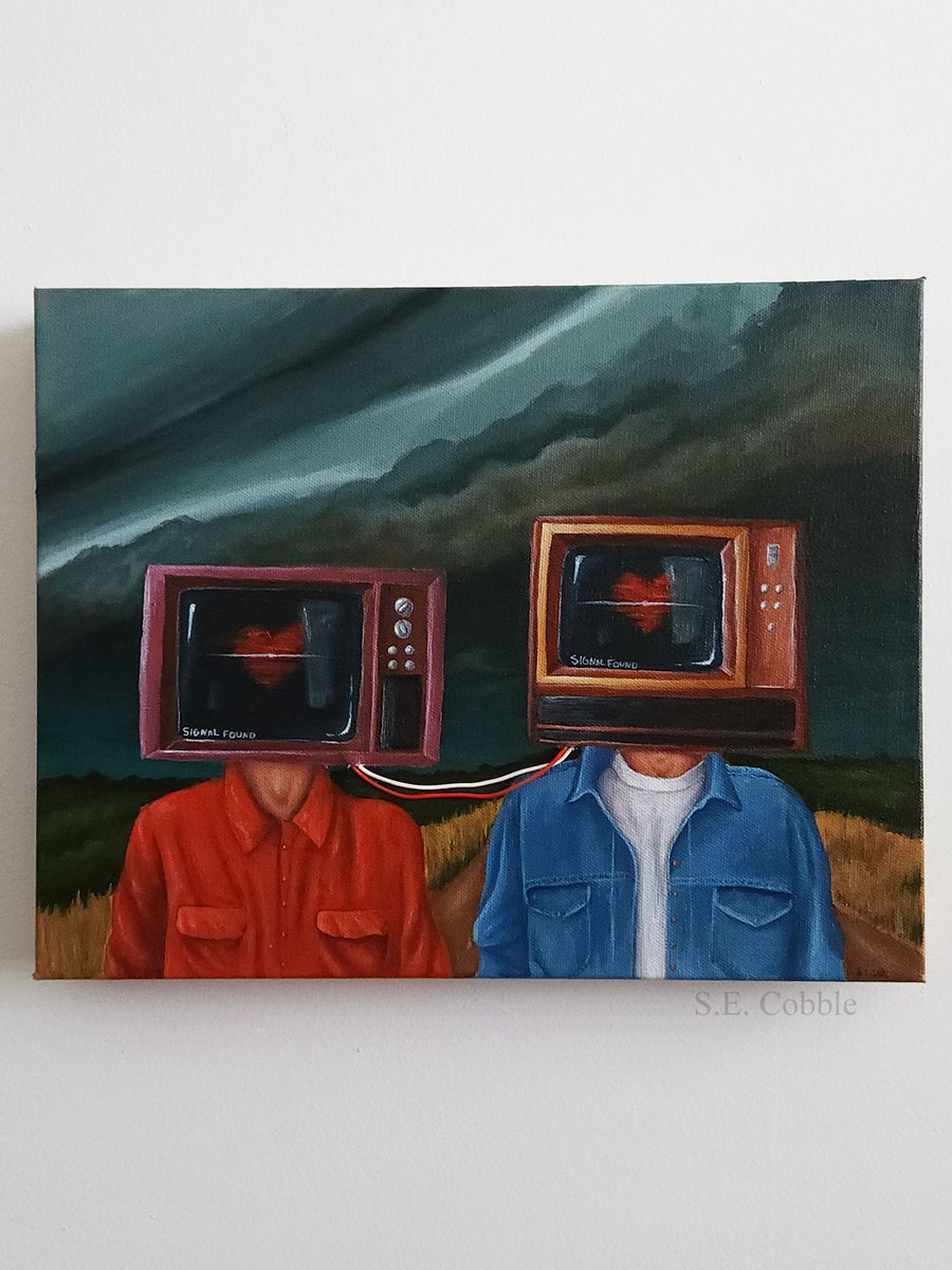 secobble's tweet photo. "Searching for Signal" 2023.
Acrylic and wire on canvas. 11x14" https://t.co/qjp1xfAOHa