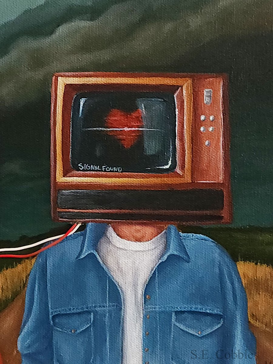 secobble's tweet photo. "Searching for Signal" 2023.
Acrylic and wire on canvas. 11x14" https://t.co/qjp1xfAOHa