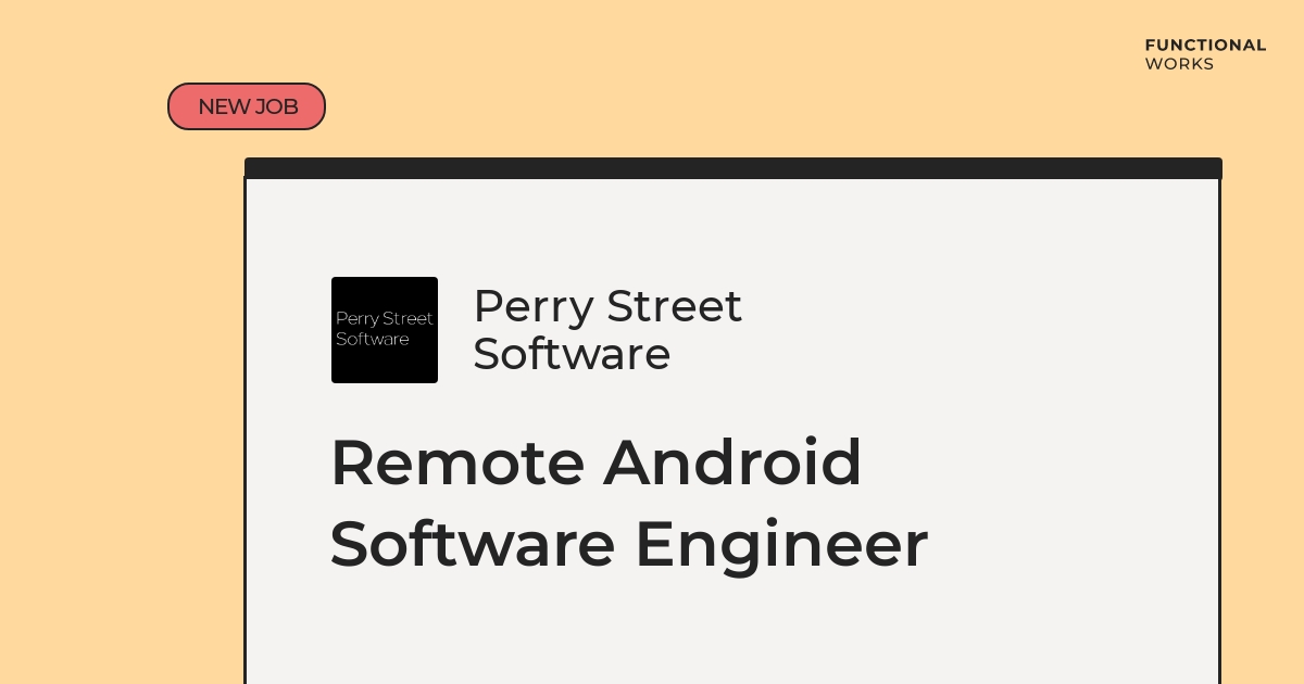 👉 Perry Street Software is looking for a Remote Android Software Engineer working with Java, Ruby & Android Apply now or send to a friend! 🔥 functional.works-hub.com/jobs/remote-an… #remotework #remotejobs #java