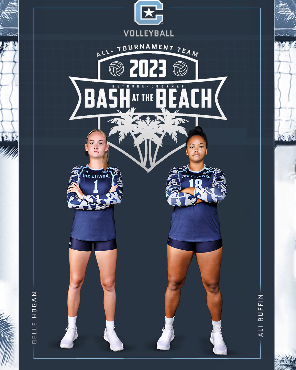 CitadelVB's tweet photo. Tournament MVP - Ali Ruffin 
All-Tournament - Belle Hogan and Ali! 

#BattleReady https://t.co/K8M3p4JlA5