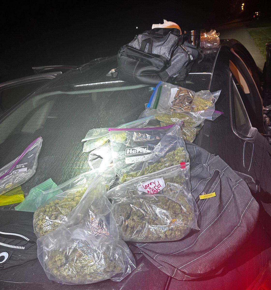FHPTampa's tweet image. #Brooksville - Overnight an FHP Trooper located an impaired driver on SR-50.  Between the driver and 2 passengers, nearly 2 pounds of marijuana was recovered, as well as 1 gram of fentanyl.  All 3 were later arrested.  #DriveSoberorGetPulledOver