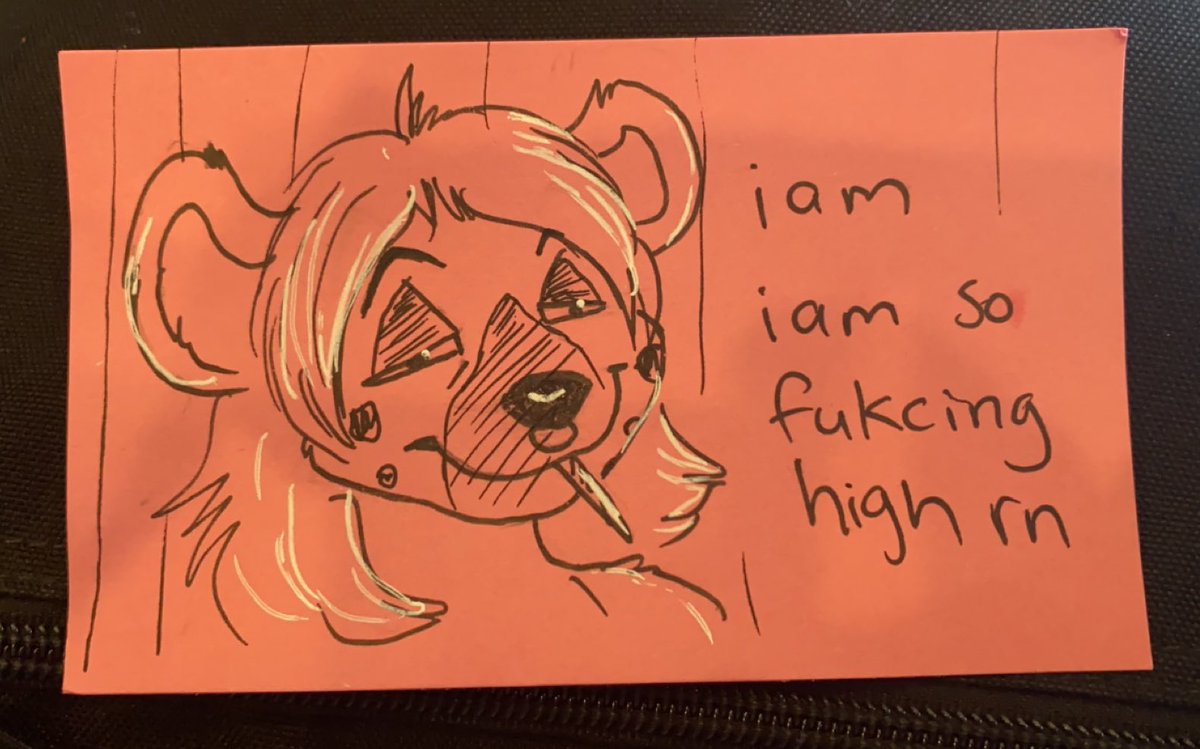 hyenath1ng's tweet photo. sketch card from @DreamiesToybox ❣️❣️ i need a joint now https://t.co/nSWxOQZ1wi