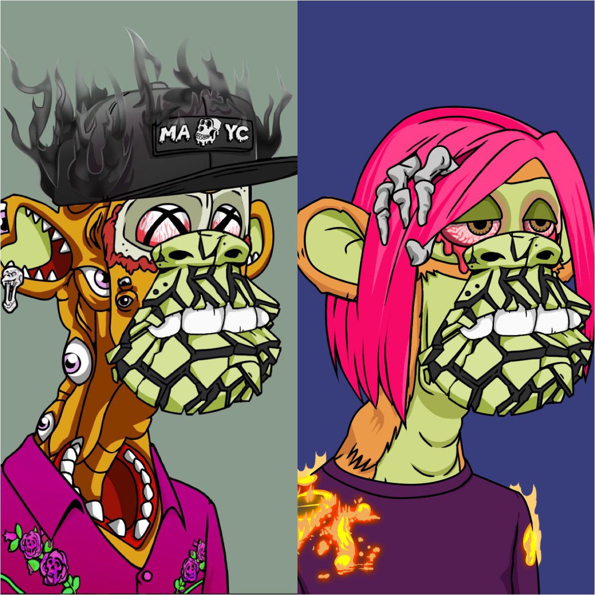 I bought my first mutant two years ago right after the first Apefest at NFTNYC. 
Just got a second for the Mrs. <a href="/Selene_621/">Selene_621</a> on Fuck it, Saturday
We’re a sexy mutant couple.